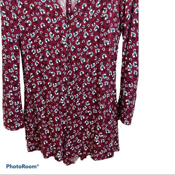 Zara button front V plunge floral jumpsuit SIze Small - Picture 3 of 6